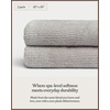 image:imageCozy Earth Ribbed Bath Towel Set  60 Cotton 40 Viscose from Bamboo Bathroom Towels  Soft amp Absorbent Textured Ribbed Pattern  2 Pack Light GreyLight Grey