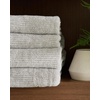 image:imageCozy Earth Ribbed Bath Towel Set  60 Cotton 40 Viscose from Bamboo Bathroom Towels  Soft amp Absorbent Textured Ribbed Pattern  2 Pack Light GreyLight Grey