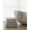 image:imageCozy Earth Ribbed Bath Towel Set  60 Cotton 40 Viscose from Bamboo Bathroom Towels  Soft amp Absorbent Textured Ribbed Pattern  2 Pack Light GreyLight Grey