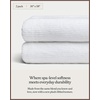 image:imageCozy Earth Ribbed Bath Towel Set  60 Cotton 40 Viscose from Bamboo Bathroom Towels  Soft amp Absorbent Textured Ribbed Pattern  2 Pack Light GreyWhite