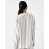 image:imageCozy Earth Soft Woven Long Sleeve Pajama Set For Women  Luxury ButtonUp SleepwearCottage Stripe
