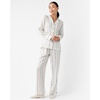 image:imageCozy Earth Soft Woven Long Sleeve Pajama Set For Women  Luxury ButtonUp SleepwearCottage Stripe