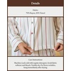 image:imageCozy Earth Soft Woven Long Sleeve Pajama Set For Women  Luxury ButtonUp SleepwearCottage Stripe