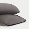 image:imageCozy Earth Standard Pillowcases Set of 2  Made of 100 Viscose from Bamboo UltraSoft amp Luxury Woven from Naturally Breathable amp Lightweight Fabric  OatCharcoal