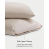 image:imageCozy Earth Standard Pillowcases Set of 2  Made of 100 Viscose from Bamboo UltraSoft amp Luxury Woven from Naturally Breathable amp Lightweight Fabric  OatDriftwood