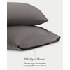 image:imageCozy Earth Standard Pillowcases Set of 2  Made of 100 Viscose from Bamboo UltraSoft amp Luxury Woven from Naturally Breathable amp Lightweight Fabric  OatCharcoal