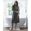 image:imageCozy Earth Waffle Bath Robe  Lightweight Spa Robe with Pockets  40 Viscose from Bamboo BlendCharcoal