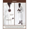 image:imageCozy Earth Waffle Bath Robe  Lightweight Spa Robe with Pockets  40 Viscose from Bamboo BlendWhite