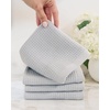 image:imageCozy Earth Waffle Washcloths  60 Cotton 40 Viscose from Bamboo Washcloths 13 x 13 Inches  Soft amp Absorbent Terry Reversible Mini Textured Waffle amp Weave Pattern  4 PackHarbor Mist