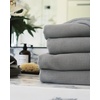 image:imageCozy Earth Waffle Washcloths  60 Cotton 40 Viscose from Bamboo Washcloths 13 x 13 Inches  Soft amp Absorbent Terry Reversible Mini Textured Waffle amp Weave Pattern  4 PackCharcoal