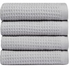 image:imageCozy Earth Waffle Washcloths  60 Cotton 40 Viscose from Bamboo Washcloths 13 x 13 Inches  Soft amp Absorbent Terry Reversible Mini Textured Waffle amp Weave Pattern  4 PackHarbor Mist