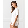 image:imageCozy Earth Womens Short Sleeve Pajama Set  Relaxed Fit with Adjustable Waistband amp Side Pockets  Womens SleepwearIvory