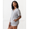 image:imageCozy Earth Womens Short Sleeve Pajama Set  Relaxed Fit with Adjustable Waistband amp Side Pockets  Womens SleepwearLight Grey