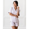 image:imageCozy Earth Womens Short Sleeve Pajama Set  Relaxed Fit with Adjustable Waistband amp Side Pockets  Womens SleepwearLilac