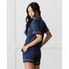 image:imageCozy Earth Womens Short Sleeve Pajama Set  Relaxed Fit with Adjustable Waistband amp Side Pockets  Womens SleepwearNavy