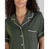 image:imageCozy Earth Womens Short Sleeve Pajama Set  Relaxed Fit with Adjustable Waistband amp Side Pockets  Womens SleepwearOlive
