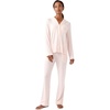 image:imageCozy Earth 100 Viscose From Bamboo Long Sleeve Pajama Set For Women  ButtonUp SleepwearBlossom