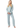 image:imageCozy Earth 100 Viscose From Bamboo Long Sleeve Pajama Set For Women  ButtonUp SleepwearBrook