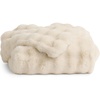image:imageCozy Earth Bubble Cuddle Blanket  Faux Fur UltraSoft Luxury Throw Blanket  Comfortably Weighted Design for Lounging or Sharing  Machine Washable  Oversized Throw 80 x 60  CremeCreme