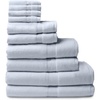 image:imageCozy Earth Complete Luxe Bath Bundle  60 Cotton 40 Viscose from Bamboo  Quick Dry amp Plush Cotton Bath Towel Set  4 Washcloths 2 Hand Towels 2 Bath Towels 2 Bath Sheets  Harbor MistHarbor Mist