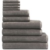 image:imageCozy Earth Complete Ribbed Terry Bath Bundle  60 Cotton 40 Viscose from Bamboo  Soft amp Absorbent Cotton Bath Towel Set  4 Washcloths 2 Hand Towels 2 Bath Towels 2 Bath Sheets  LaurelCharcoal