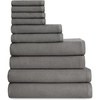 image:imageCozy Earth Complete Waffle Bath Bundle  60 Cotton 40 Viscose from Bamboo  Quick Dry amp UltraSoft Waffle Weave Bath Towels  4 Washcloths 2 Hand Towels 2 Bath Towels 2 Bath Sheets CharcoalCharcoal