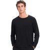 image:imageCozy Earth Mens StretchKnit Long Sleeve Shirt  Breathable Temperature Relaxed Slim Fit Loungewear TShirt for MenBlack