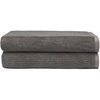 image:imageCozy Earth Ribbed Bath Towel Set  60 Cotton 40 Viscose from Bamboo Bathroom Towels  Soft amp Absorbent Textured Ribbed Pattern  2 Pack Light GreyCharcoal