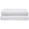 image:imageCozy Earth Ribbed Bath Towel Set  60 Cotton 40 Viscose from Bamboo Bathroom Towels  Soft amp Absorbent Textured Ribbed Pattern  2 Pack Light GreyWhite