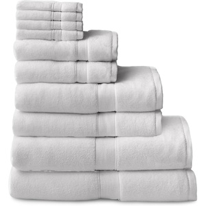 image:imageCozy Earth Complete Luxe Bath Bundle  60 Cotton 40 Viscose from Bamboo  Quick Dry amp Plush Cotton Bath Towel Set  4 Washcloths 2 Hand Towels 2 Bath Towels 2 Bath Sheets  Harbor MistLight Grey