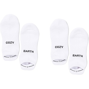 image:imageCozy Earth Essential Ankle Socks for Women and Men  Soft Cotton Socks 2 Pack Set  Blister Cushion Heel amp Arch SupportWhite