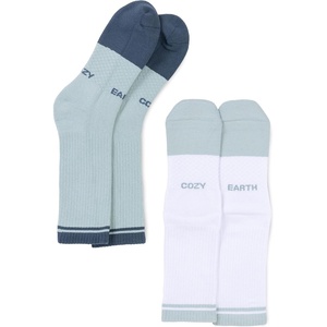 image:imageCozy Earth Essential Calf Socks for Women and Men  Soft Mercerized Cotton Crew Socks 2Pack Set  Heel amp Arch SupportArctic