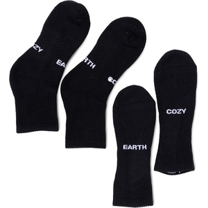 image:imageCozy Earth Essential Quarter Socks for Women and Men  Soft Mercerized Cotton Crew Socks 2Pack Set  Heel amp Arch SupportBlack