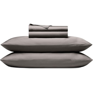 image:imageCozy Earth Luxury Bed Sheet Set  100 Viscose from Bamboo Fabric UltraSoft amp Breathable Fits Regular amp Deep Pocket Mattresses up to 20  4 Pieces King Sheet Set WhiteCharcoal Grey