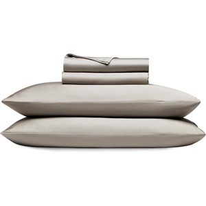 image:imageCozy Earth Luxury Bed Sheet Set  100 Viscose from Bamboo Fabric UltraSoft amp Breathable Fits Regular amp Deep Pocket Mattresses up to 20  4 Pieces King Sheet Set WhiteDove Grey