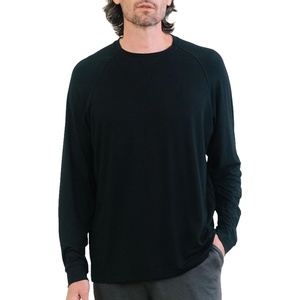 image:imageCozy Earth Mens Pullover Crew Neck Sweatshirt  Lightweight Viscose from Bamboo BlendBlack