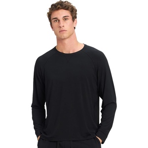 image:imageCozy Earth Mens StretchKnit Long Sleeve Shirt  Breathable Temperature Relaxed Slim Fit Loungewear TShirt for MenBlack
