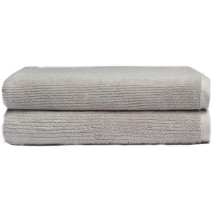 image:imageCozy Earth Ribbed Bath Towel Set  60 Cotton 40 Viscose from Bamboo Bathroom Towels  Soft amp Absorbent Textured Ribbed Pattern  2 Pack Light GreyLight Grey