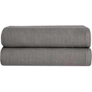 image:imageCozy Earth Waffle Washcloths  60 Cotton 40 Viscose from Bamboo Washcloths 13 x 13 Inches  Soft amp Absorbent Terry Reversible Mini Textured Waffle amp Weave Pattern  4 PackCharcoal