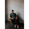 image:imageCozy Earth Mens StretchKnit Lounge Tee  Relaxed Fit Short Sleeve Shirt for Men  Soft BreathableCharcoal