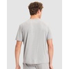 image:imageCozy Earth Mens StretchKnit Lounge Tee  Relaxed Fit Short Sleeve Shirt for Men  Soft BreathableHeather Grey