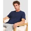 image:imageCozy Earth Mens StretchKnit Lounge Tee  Relaxed Fit Short Sleeve Shirt for Men  Soft BreathableNavy
