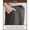 image:imageCozy Earth Mens StretchKnit Pajama Pants with Elastic Drawstring Waist amp Side PocketsCharcoal