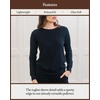 image:imageCozy Earth Womens Pullover Crew  Made from Viscose from Bamboo UltraSoft Temperature RegulatingBlack