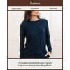 image:imageCozy Earth Womens Pullover Crew  Made from Viscose from Bamboo UltraSoft Temperature RegulatingNavy