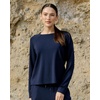 image:imageCozy Earth Womens Pullover Crew  Made from Viscose from Bamboo UltraSoft Temperature RegulatingNavy