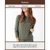 image:imageCozy Earth Womens Pullover Crew  Made from Viscose from Bamboo UltraSoft Temperature RegulatingOlive