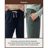 image:imageCozy Earth Womens Studio Jogger Pants  MidRise Lightweight Athletic Joggers with Pockets  Modal Activewear for WomenJet Black