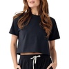 image:imageCozy Earth  Womens All Day Cropped Tee  100 Cotton TShirt  Relaxed Fit  Soft amp BreathableJet Black