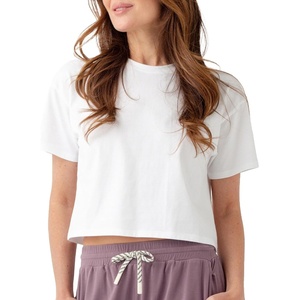 image:imageCozy Earth  Womens All Day Cropped Tee  100 Cotton TShirt  Relaxed Fit  Soft amp BreathableWhite